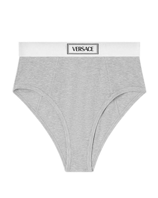 Versace Gray Briefs With Logo Band