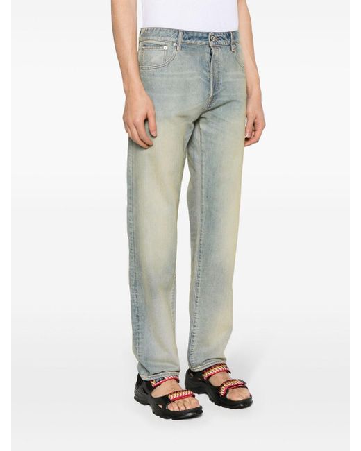 KENZO Gray Slim Denim Cotton Jeans for men