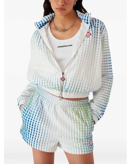 Casablanca Blue Hooded Jacket