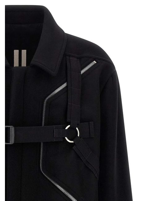 Rick Owens Black 'Blixa Jumbo Mac' Coat for men