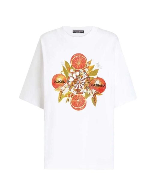 Dolce & Gabbana White Jersey T-Shirt