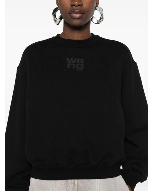 Alexander Wang Black Sweatshirt With Embossed Logo