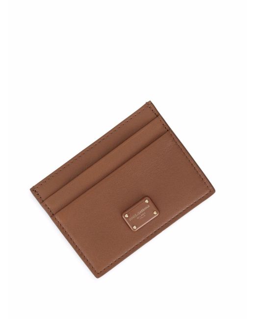 Dolce & Gabbana Brown Card Holder With Application