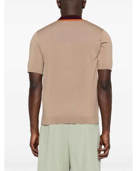 Dries Van Noten Brown Striped Polo for men
