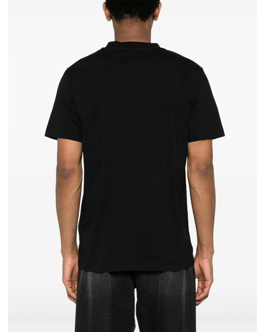 Off-White c/o Virgil Abloh Black Off- Logo-Print Cotton T-Shirt for men