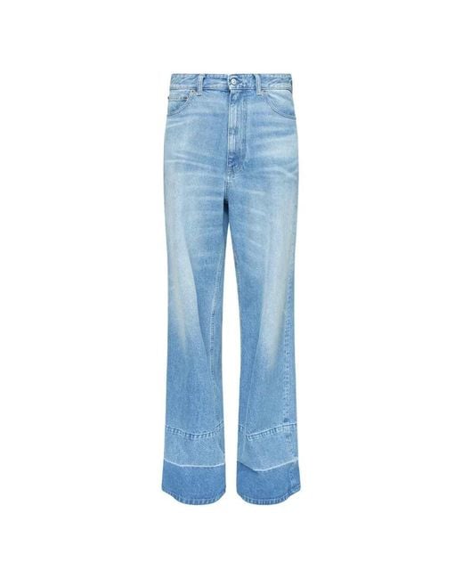 MM6 by Maison Margiela Blue Wide-Leg Jeans for men