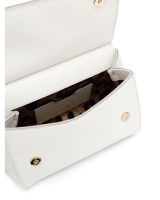 Dolce & Gabbana White Sicily Small Shoulder Bag