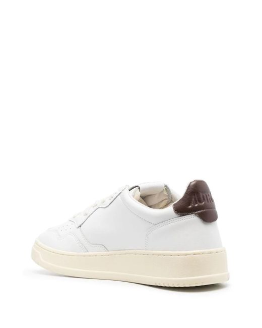 Autry White Medialist Low Leather Sneakers for men