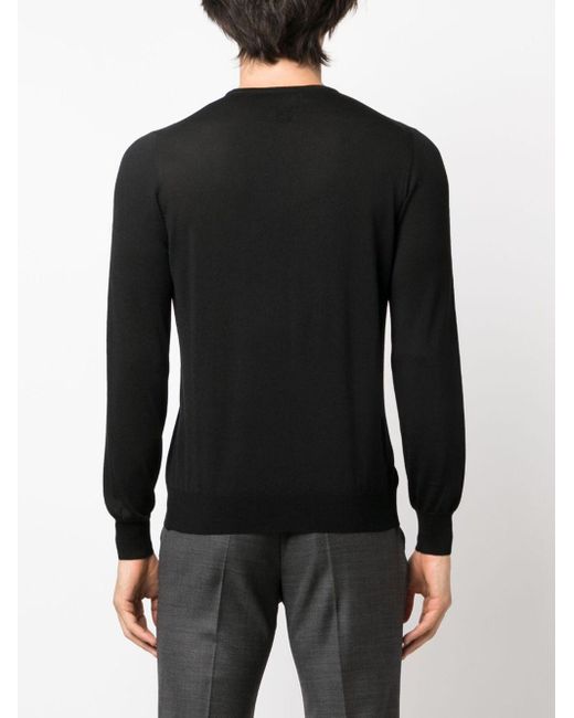 Lardini Black Crew Neck Sweater for men