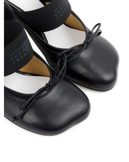 MM6 by Maison Margiela Black Anatomic Numeric Sandals