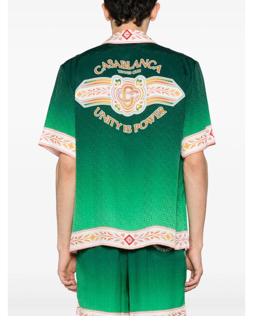 Casablancabrand Green Unity Is Power Shirt for men
