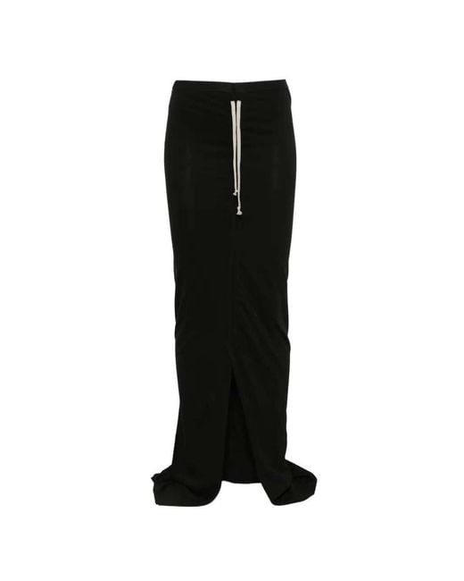 Rick Owens Black Long Skirt