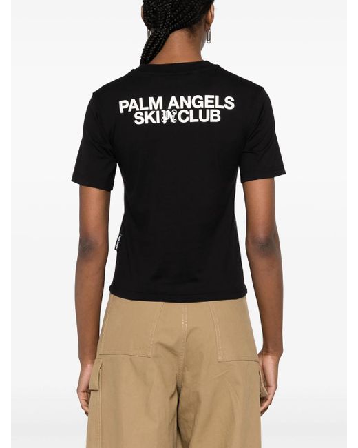 T-Shirt Pa Ski Club di Palm Angels in Black