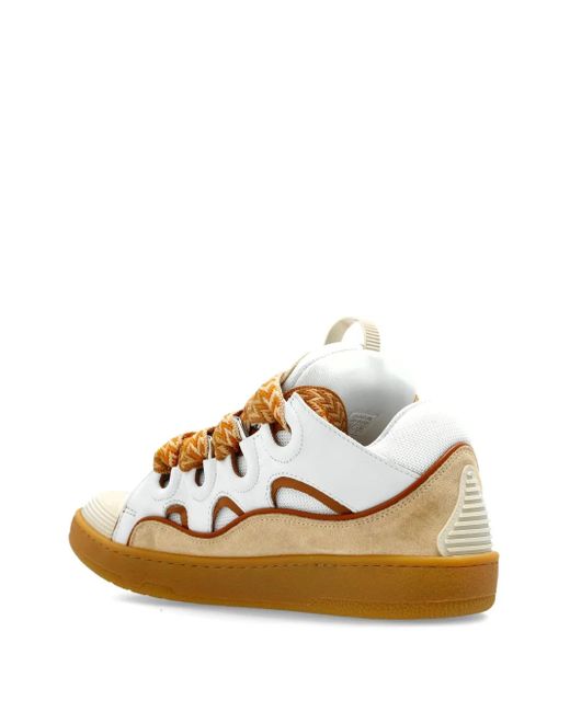 Lanvin White Curb Sneakers