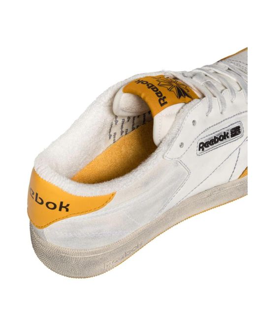 Reebok White Vintage Club C Sneakers for men
