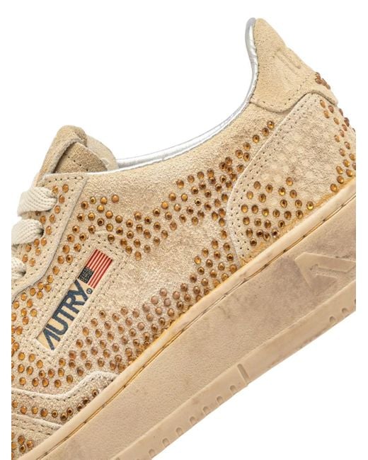 Autry Natural Medalist Low Crystal Sneakers