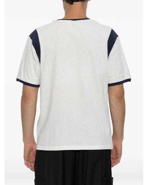 KENZO White College-Style Cotton T-Shirt for men