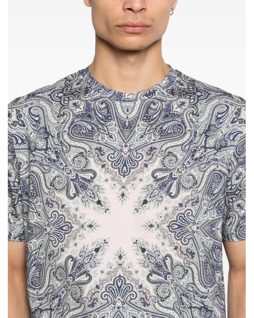 Etro Gray T-Shirt Roma for men