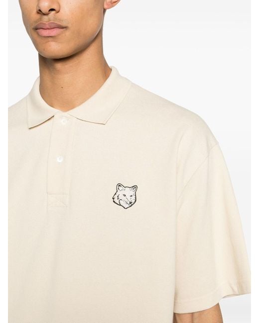 Maison Kitsuné Natural Fox Motif Polo Shirt for men