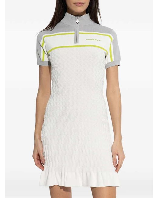 Casablanca White Short Zip-Up Dress