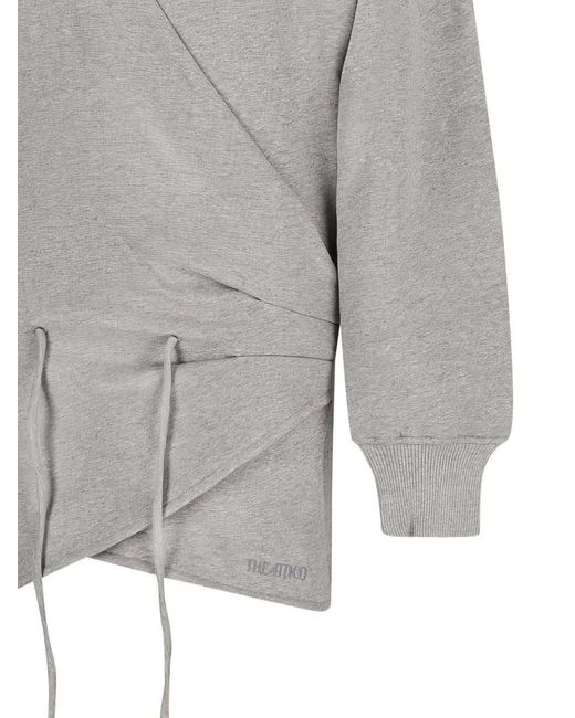The Attico Gray American Fleece Mini Dress