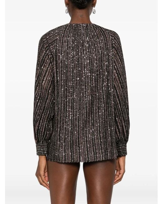 Missoni Gray Striped Top With Sequins