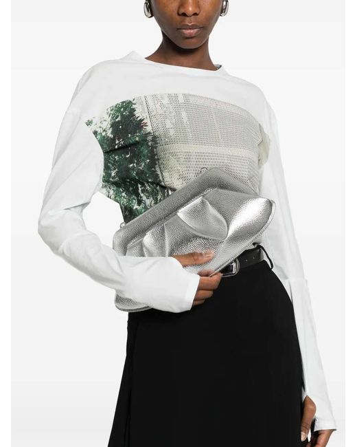 THEMOIRÈ White Bios Baguette Clutch