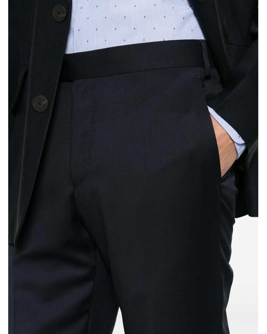 Lardini Blue Papalu Trousers With Pressed Crease for men
