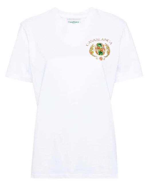 Casablancabrand White Joyaux D`Afrique Tennis Club T-Shirt