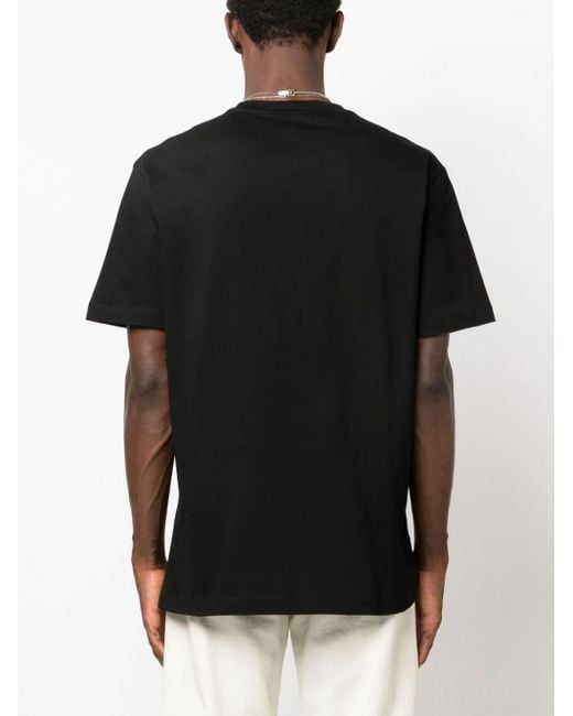 Versace Black T-Shirt With Embroidery for men