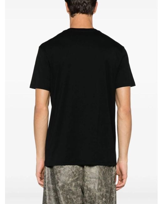 T-Shirt Con Applicazione Logo di Moschino in Black da Uomo
