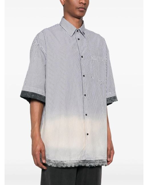 DIESEL Gray S-Trax Cotton Shirt for men