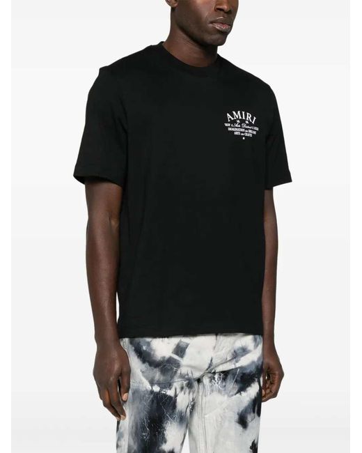 Amiri Black Arts District Logo-Print Cotton T-Shirt for men