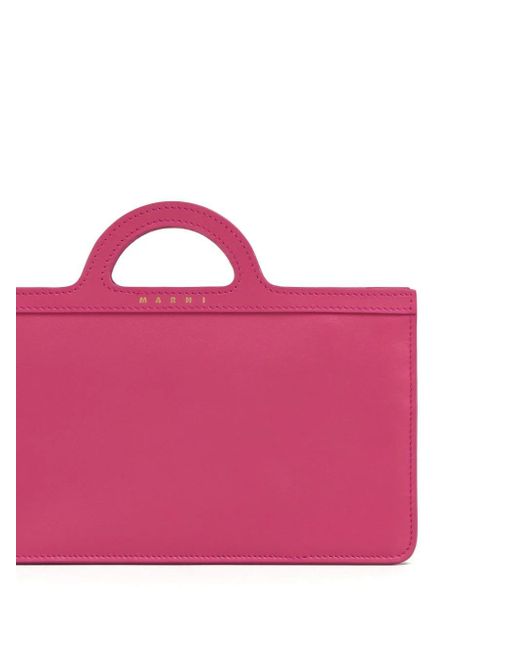 Marni Pink Tote Bag With Embossed Logo