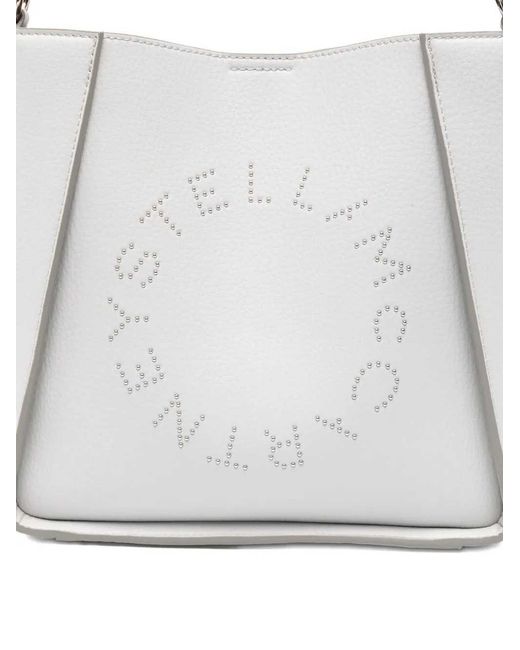 Stella McCartney White Shoulder Bag With Logo Detail