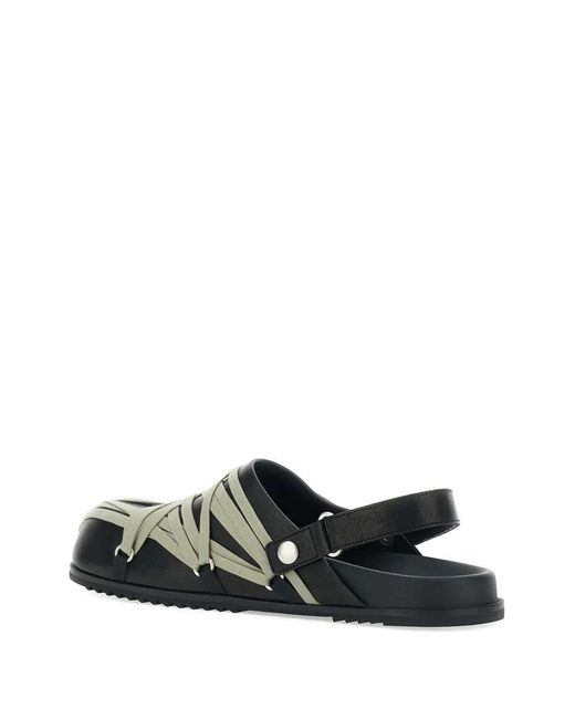 Rick Owens White Temple Megalace Mules for men