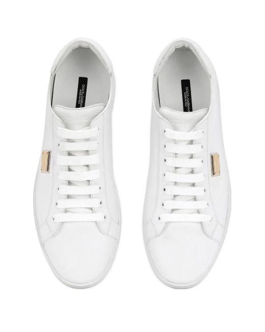 Sneakers Saint Tropez di Dolce & Gabbana in White da Uomo