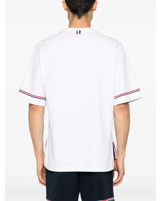 Thom Browne White 'Rugby' Polo Shirt for men