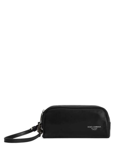Dolce & Gabbana Black Printed Toiletry Bag for men