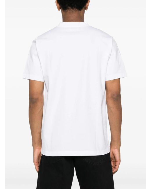 Off- T-Shirt Con Stampa di Off-White c/o Virgil Abloh in White da Uomo