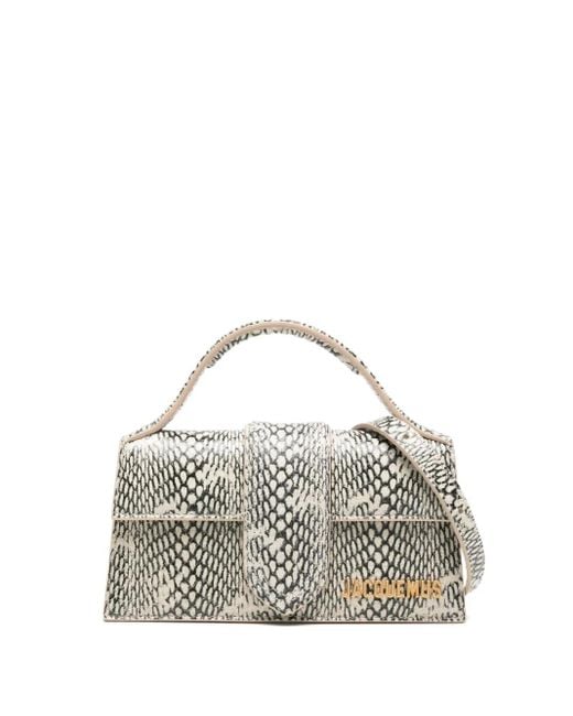 Le Bambino Snake-Print Tote Bag-Donna di Jacquemus in Metallic