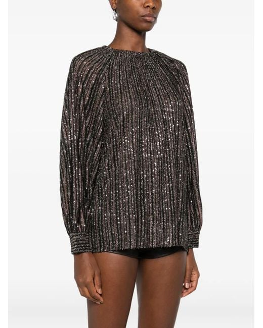 Missoni Gray Striped Top With Sequins