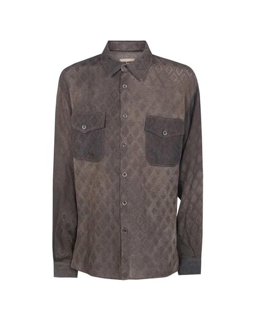 Uma Wang Gray Tavis Ankara Top for men