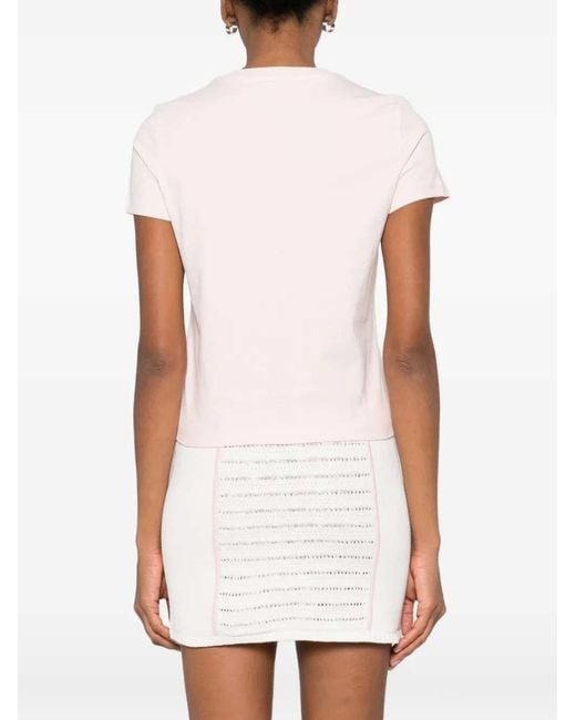 Casablanca Pink Dance Joy Fitted T-Shirt