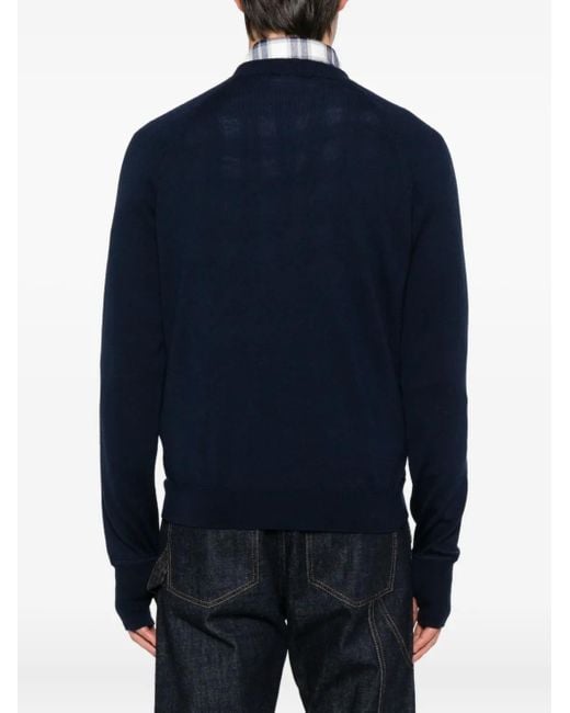Eleventy Blue Crewneck Sweater for men