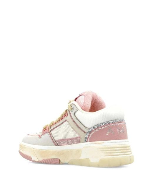 Amiri White Glitter Sneakers