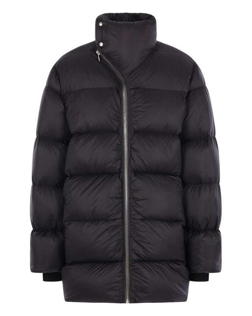 Rick Owens Blue Tortoise Down-Filled Coat for men