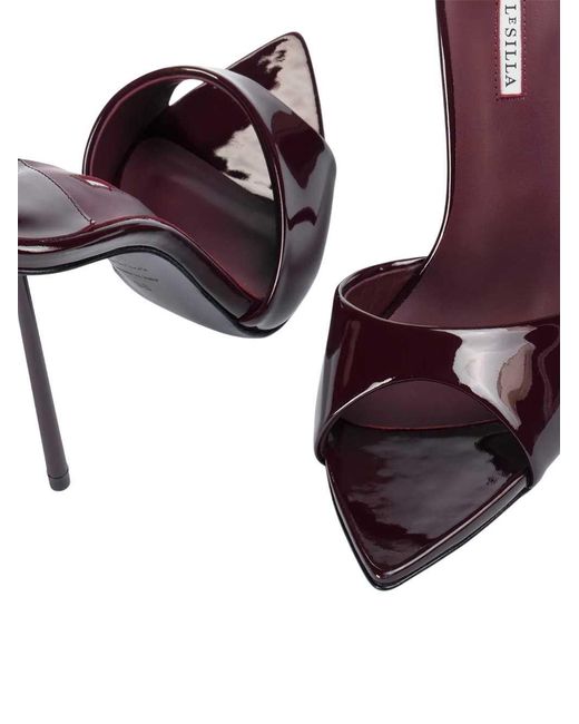 Le Silla Metallic Bella Patent Leather Sandals With 120Mm Stiletto Heel