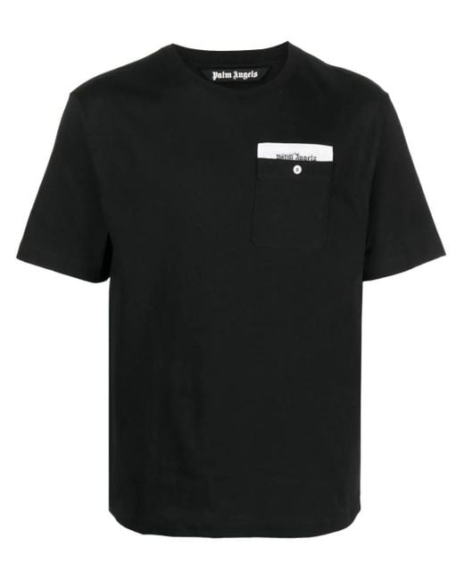 T-shirt SARTORIAL TAPE REG PKT di Palm Angels in Black da Uomo