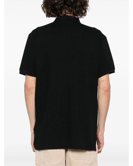 Moschino Black Teddy Bear Cotton Polo Shirt for men